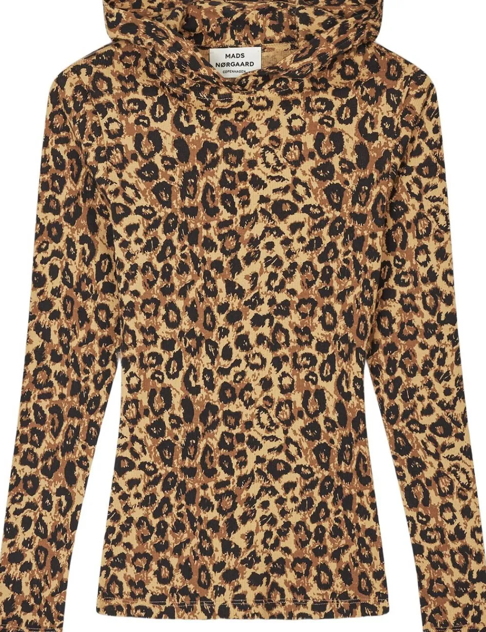 Mads Nørgaard - Copenhagen 2x2 Cotton Tilla Hood AOP Leopard print Outlet