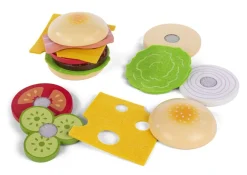 Legetøj 2xTRÆ BURGER SÆTmVELCRO Best