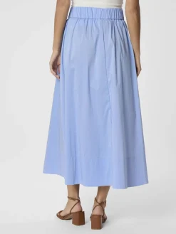 Neo Noir Yara Long Poplin Skirt Sky blue Clearance