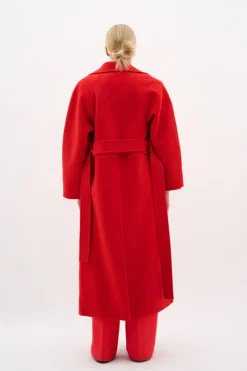 InWear YillaIW Long Wool Coat Cranberry Hot