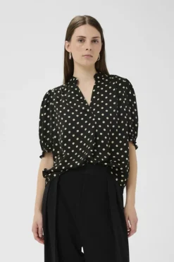 InWear ZeemaIW Blouse Black spaced dots Outlet